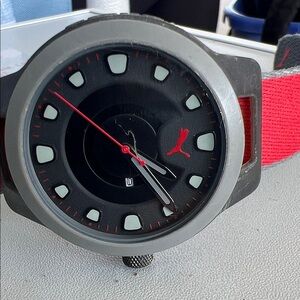 Puma Black and Red Sporty Watch